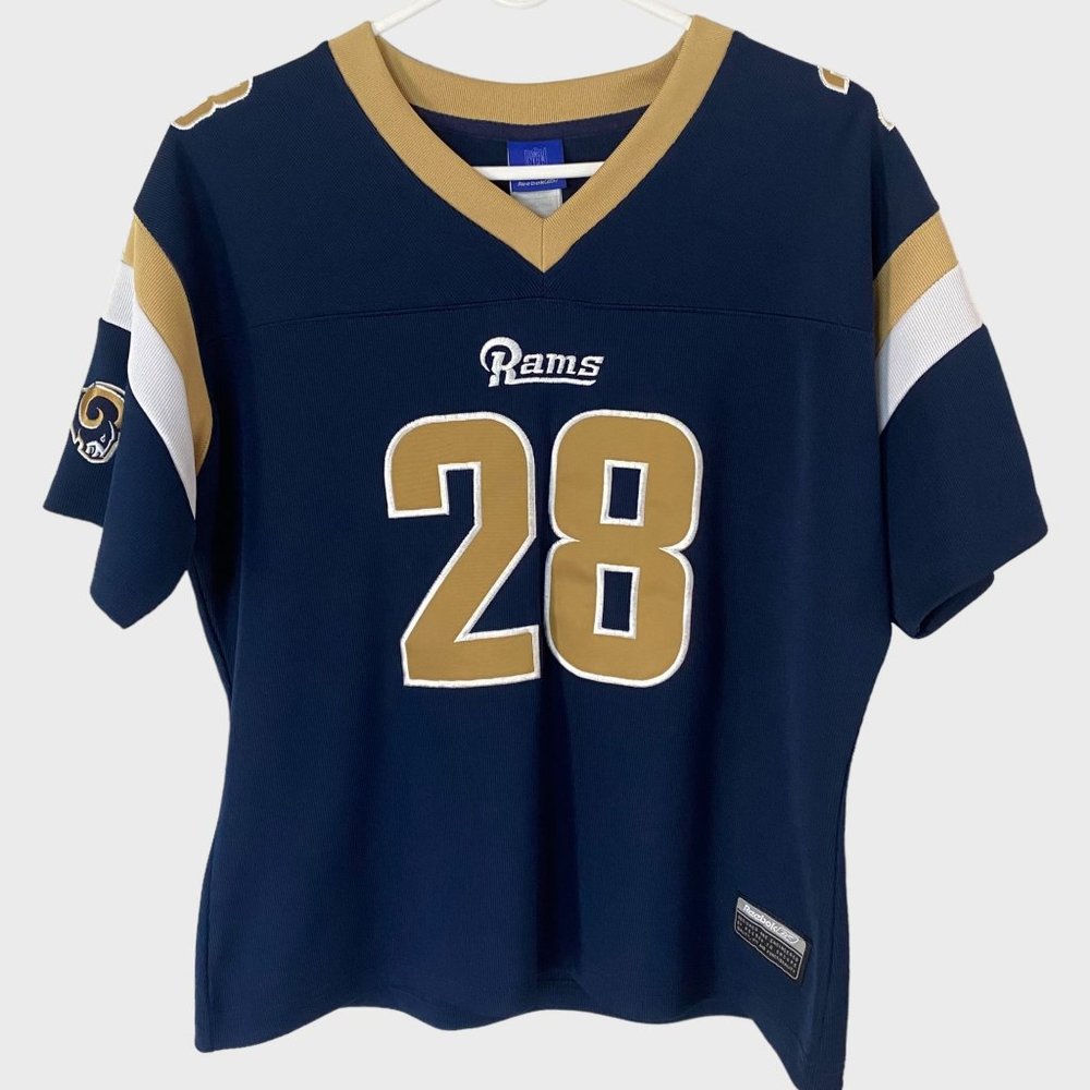 Vintage NFL Reebok St. Louis Rams Jersey Youth Large Marshall Faulk #28 Football